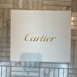 Cartier White Box with Gold Logo